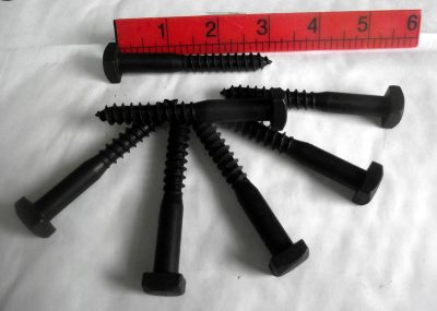 Square Drive Coach Screws Black Oxide Finish