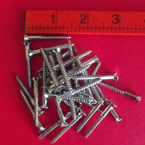 Chrome plated brass slotted CSK