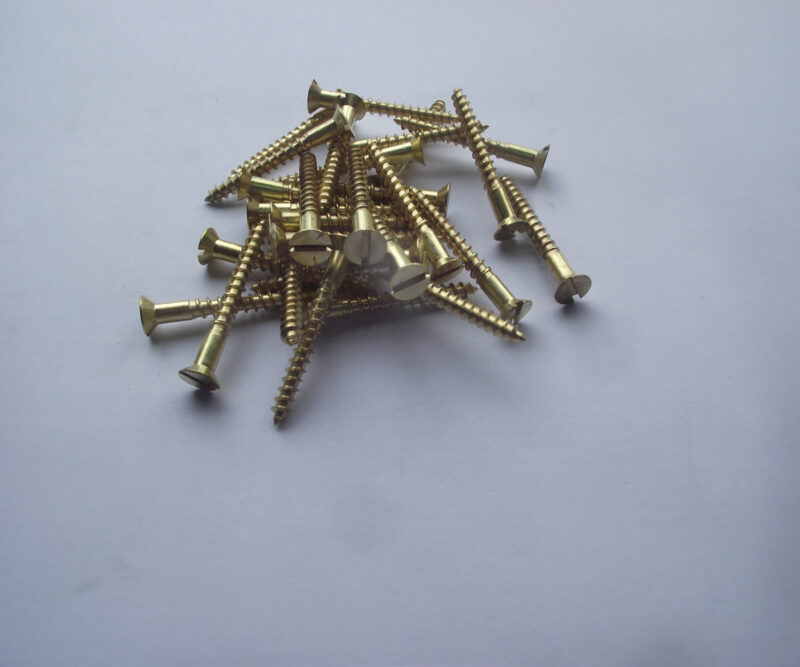 Trade Grade Slotted Brass Wood Screws