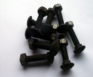M10 by 50mm Coach Bolts Hex Nuts