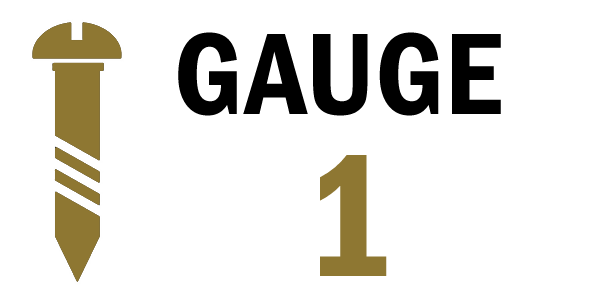 Gauge 1 Slotted Brass Round Head