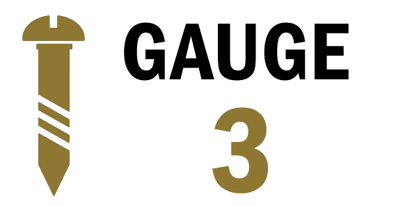 Gauge 3 Slotted Brass Round Head