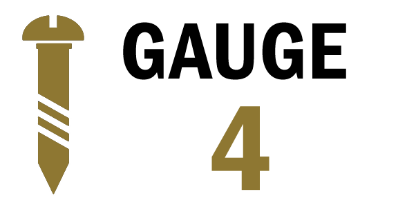 Gauge 4 Slotted Brass Round Head