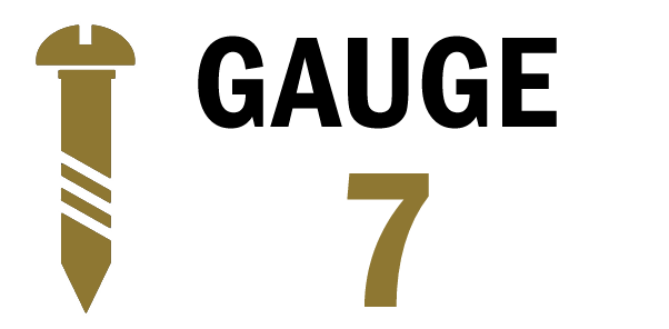 Gauge 7 Slotted Brass Round Head