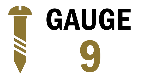 Gauge 9 Slotted Brass Round Head