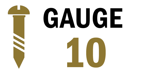 Gauge 10 Slotted Brass Round Head