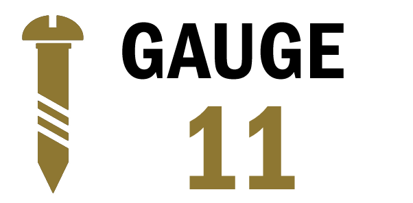 Gauge 11 Slotted Brass Round Head