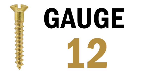 Gauge 12 Trade Grade Slotted Brass Raised Head