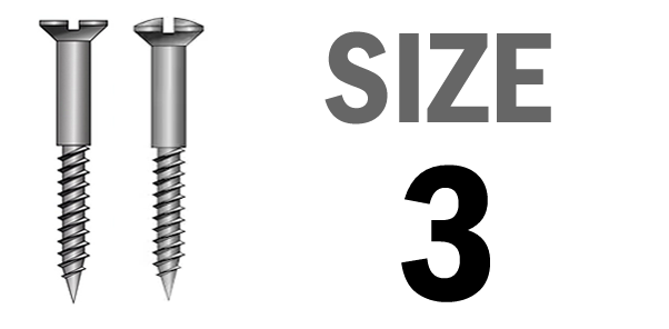 Size 3 Stainless Steel wood screws