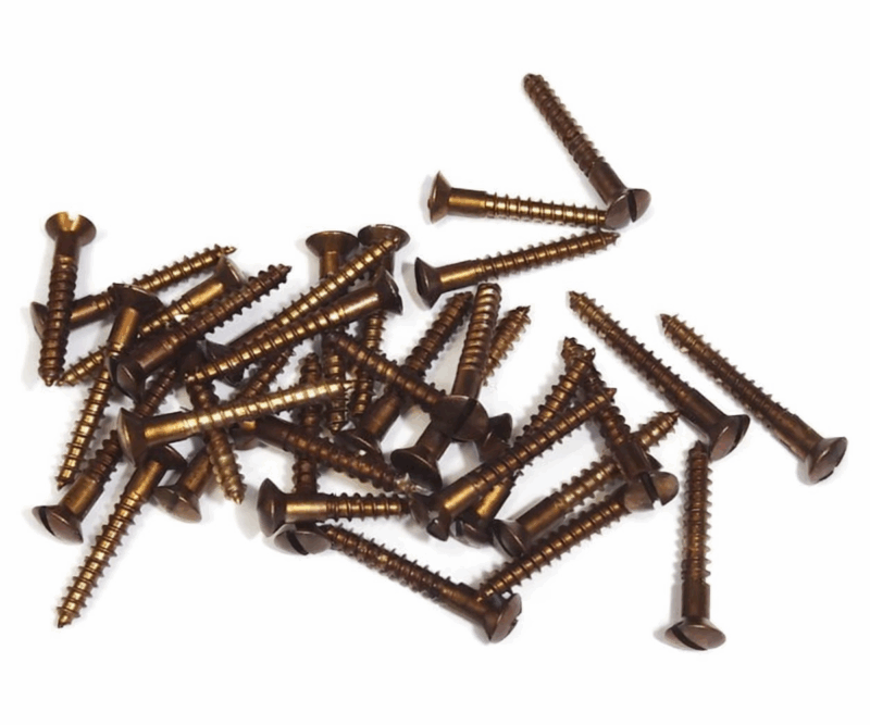 Antique Copper finish Brass Raised Head Wood Screws